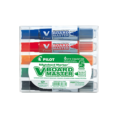 Marcador Pizarra VBoard Master - Set 5 unidades