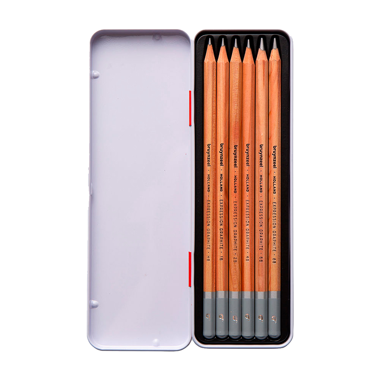 Lapices Expression 6 Grafitos - Caja Metalica Bruynzeel 2