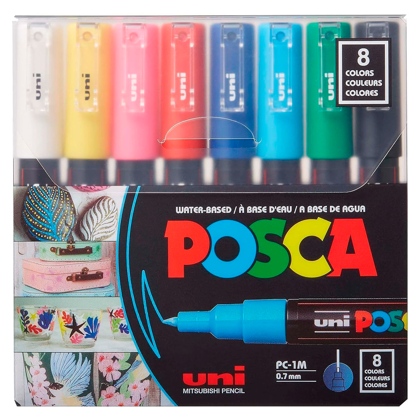 Marcadores Posca 1M Set 8 Colores Básicos 1