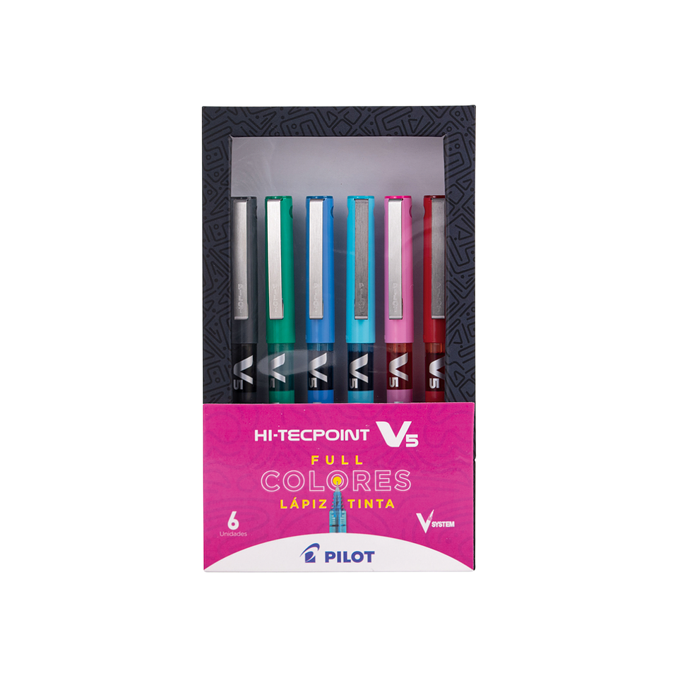 Set Lápices Tinta HI-Tecpoint V5 6 un. 1