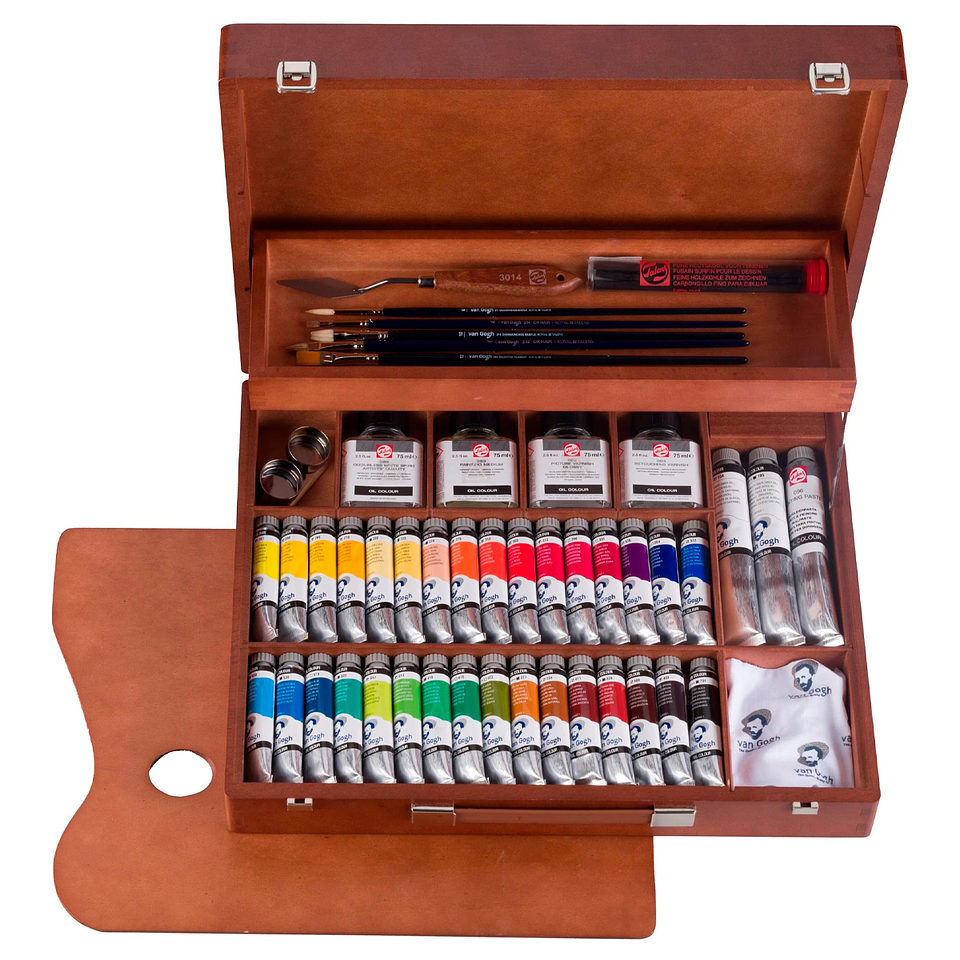 Óleo Van Gogh Caja Madera Superior 3