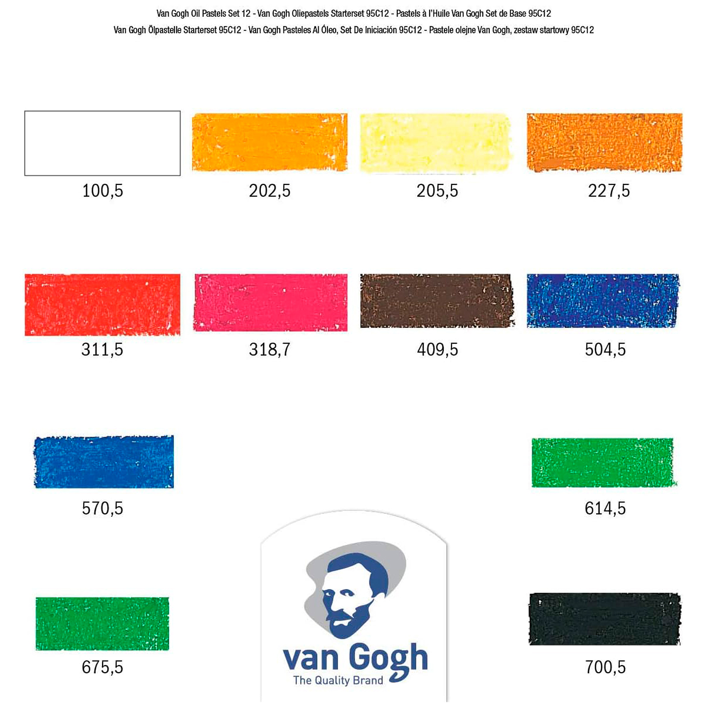 Pasteles Al Óleo Van Gogh Set 12 Colores 4