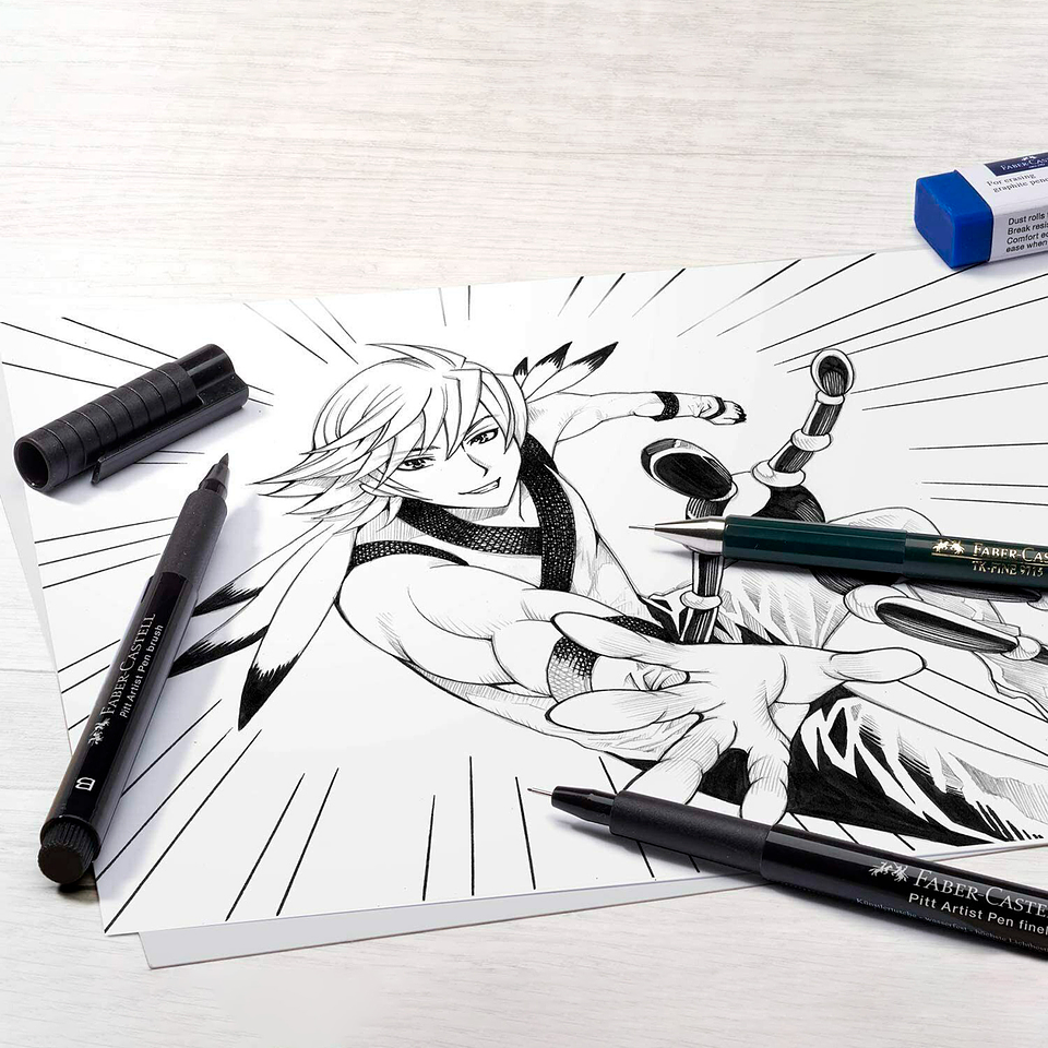 Faber-Castell Pitt Artist Pen - Set 6 Marcadores Mangaka 4