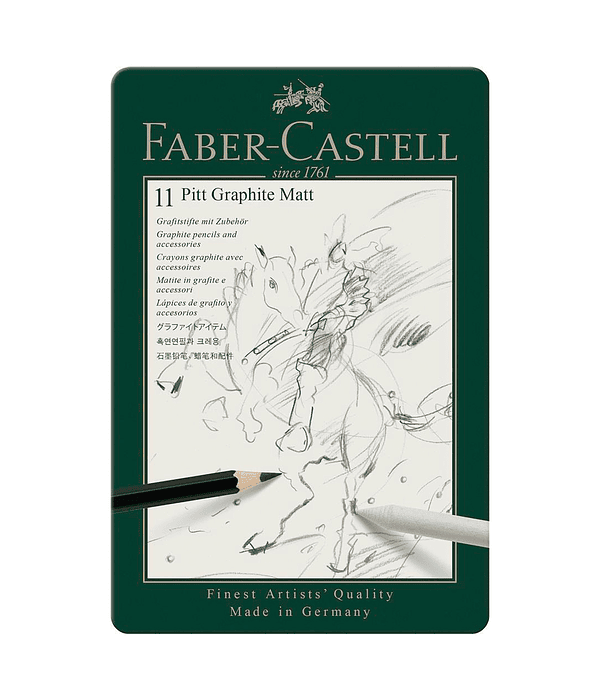 Set 11 Lápices Grafito Graphite Matt - Faber Castell Pitt