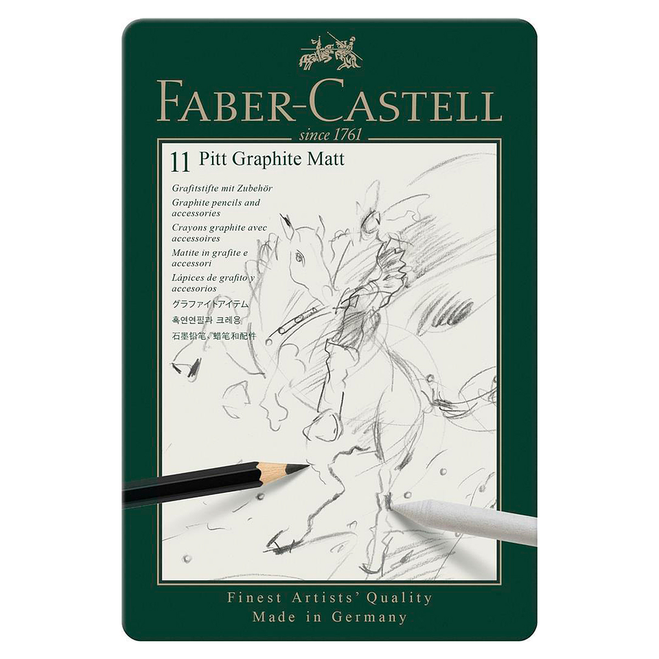 Set 11 Lápices Grafito Graphite Matt - Faber Castell Pitt 1