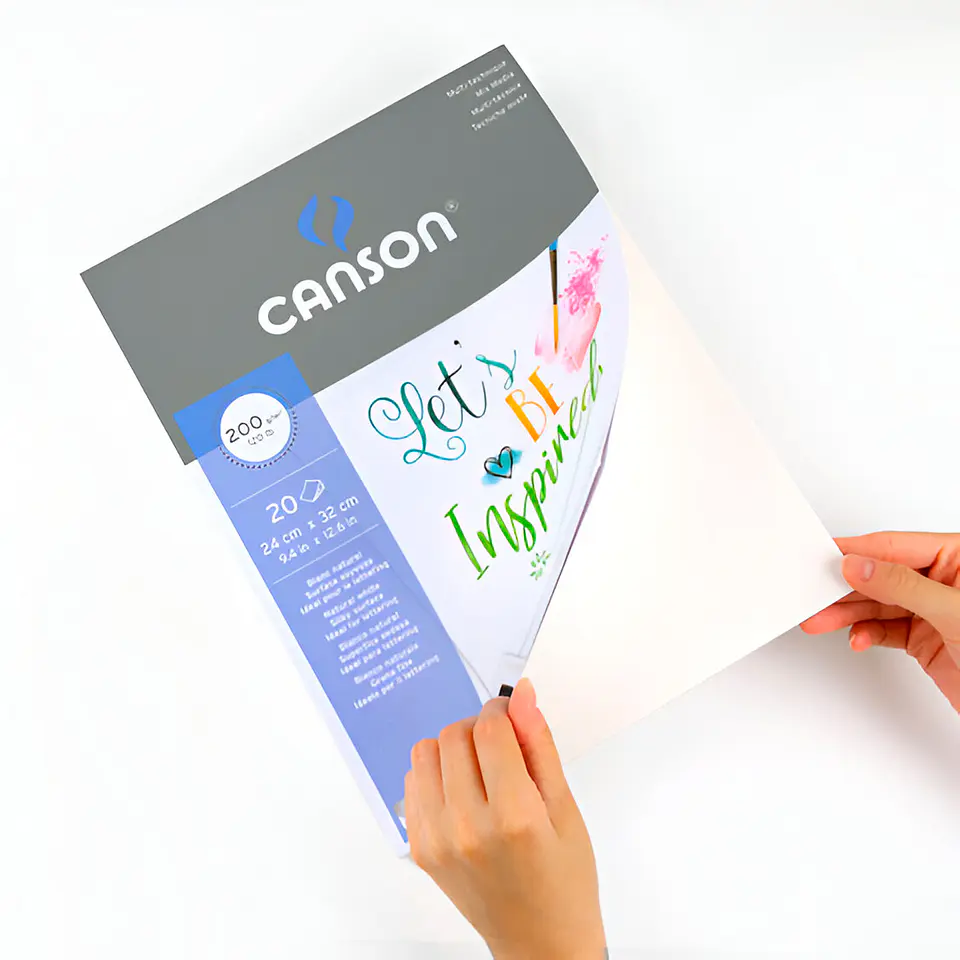Canson XL - Pad Lettering 24 x 32 cm, 20 Hojas, 200 gr/m2 2
