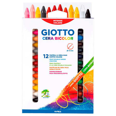 Lapices De Cera Giotto Bicolor
