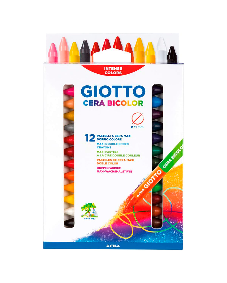 Lapices De Cera Giotto Bicolor