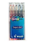 Set Lápices Tinta Super Gel 0.7mm 5 Colores