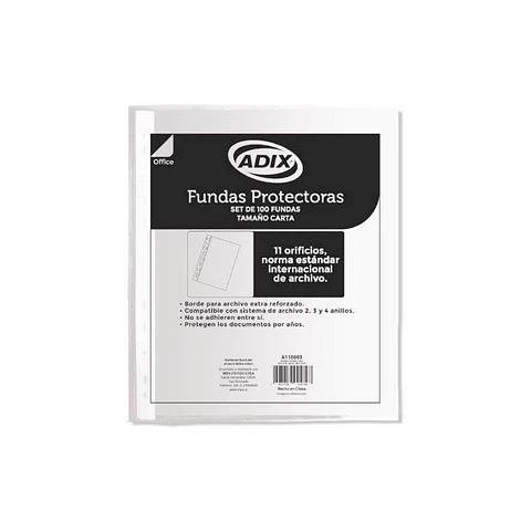 Funda Carta 100 Unidades - Adix