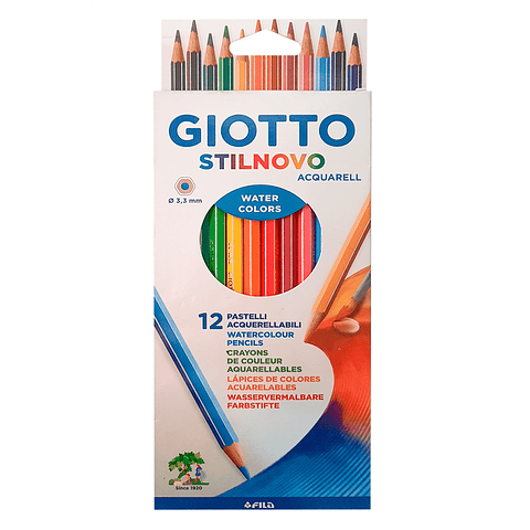 Lapiz Giotto Stilnovo Acuarelable 12 Colores