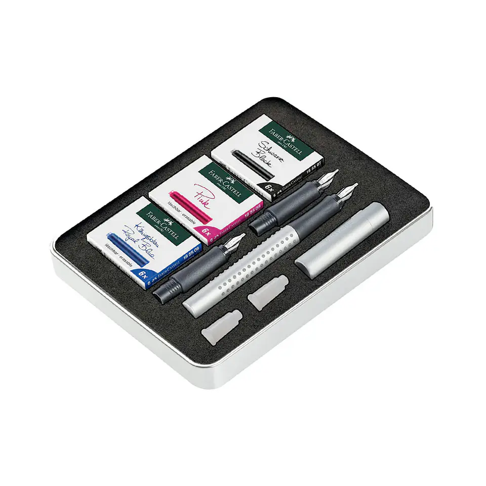 Kit Pluma Caligrafía Silver - Faber Castell Grip 2011 1