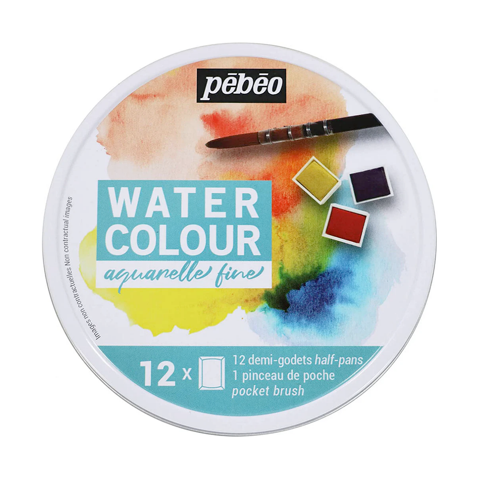 Acuarela en Pastillas Pebeo Aquarelle Fine Set 12 Colores 1