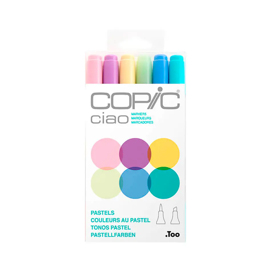  Copic Ciao - Set 6 Marcadores Pastels Colores Pastel 1