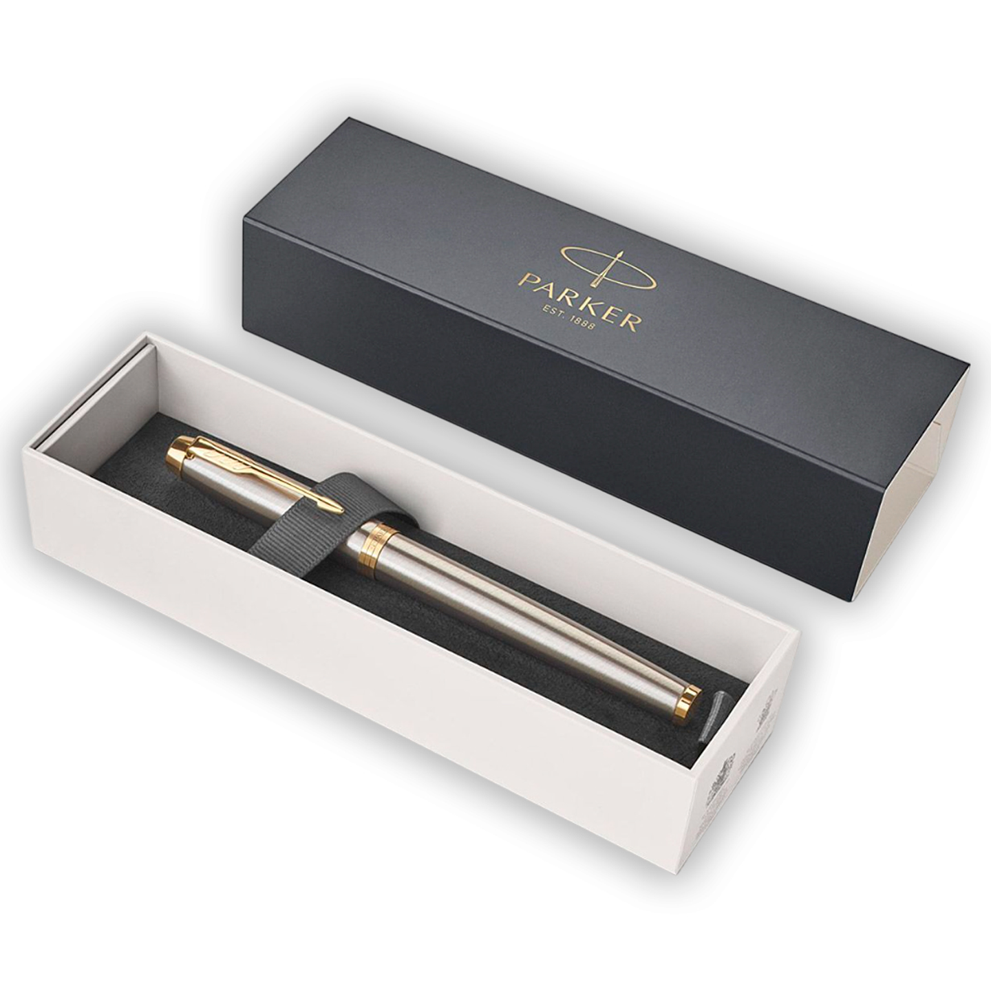 Bolígrafo IM Metal Cepillado Con Bordes De Oro - Parker 2