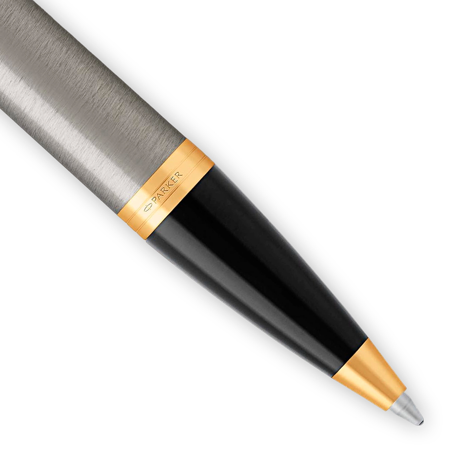 Bolígrafo IM Metal Cepillado Con Bordes De Oro - Parker 3