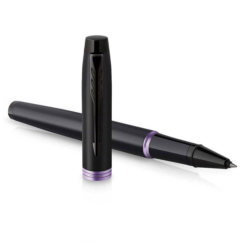 Bolígrafo IM Vibrant Rings Lacado Negro y Morado Amatista - Parker 3