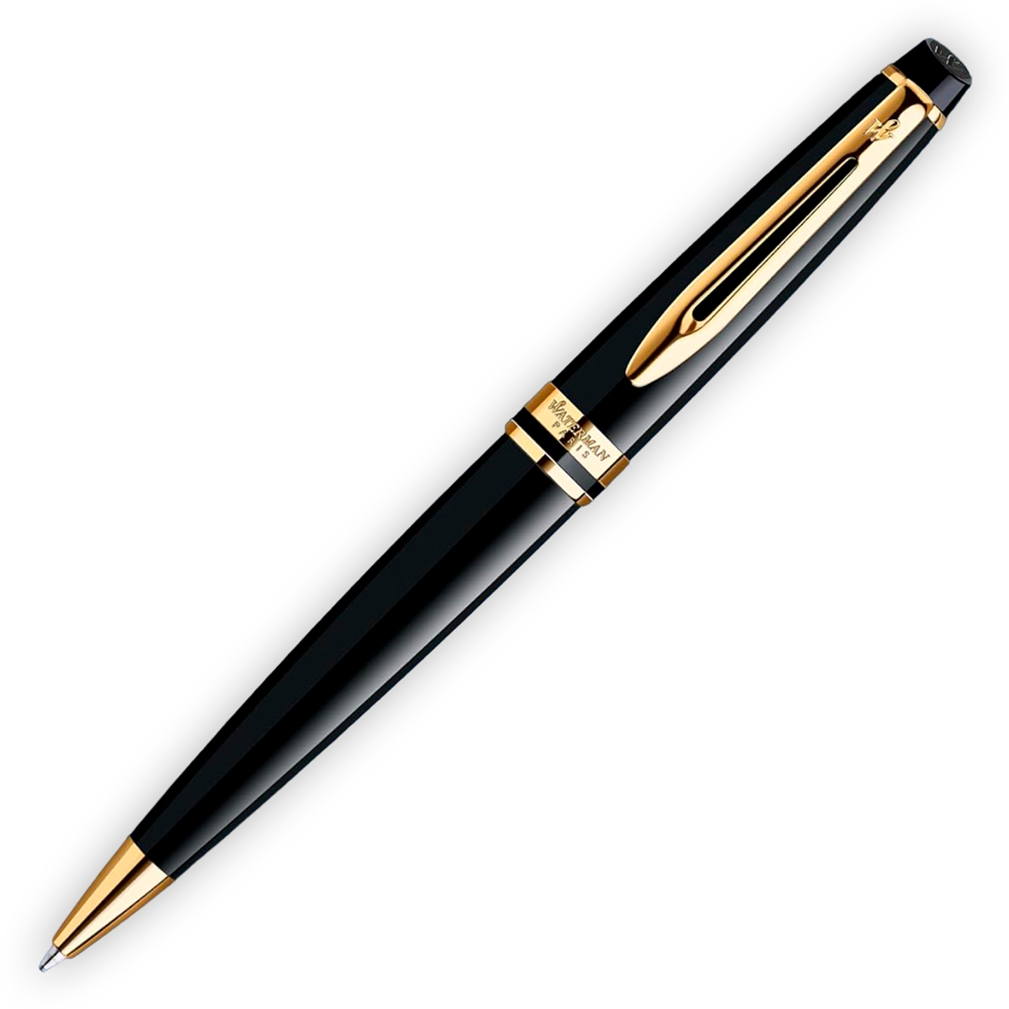 Bolígrafo Expert III Negro Borde de Oro - Waterman 1