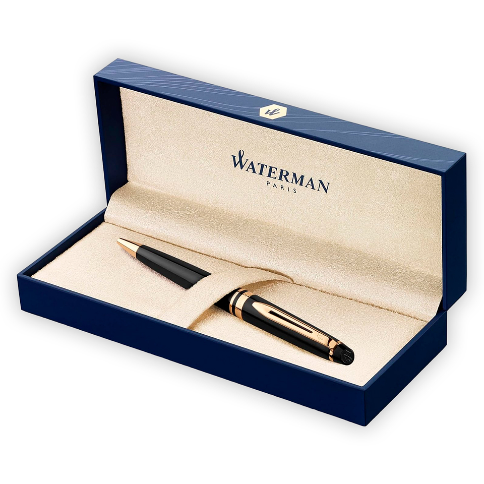 Bolígrafo Expert III Negro Borde de Oro - Waterman 2
