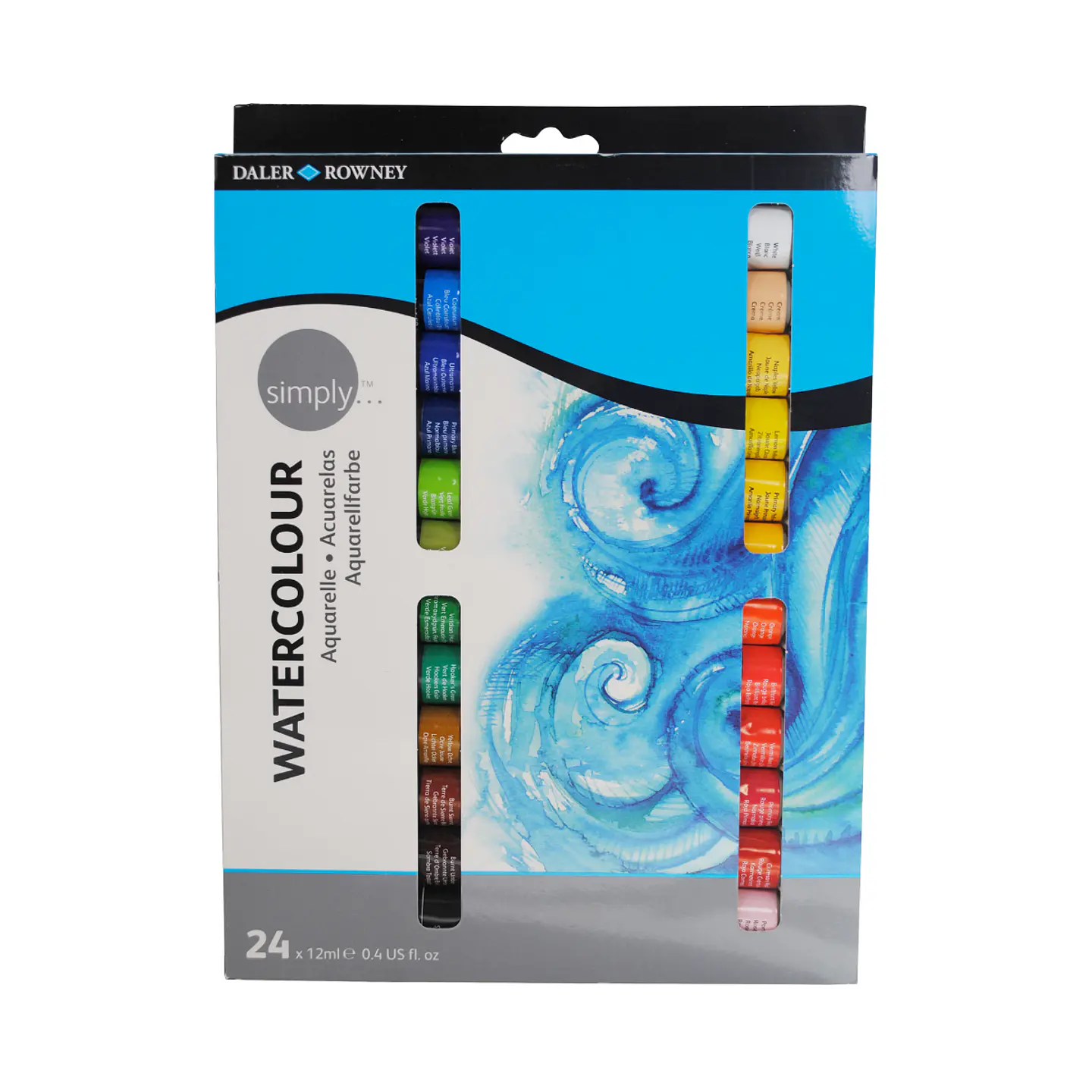 Acuarela en Tubos Daler Rowney Simply Set 24 Colores 12ml 1