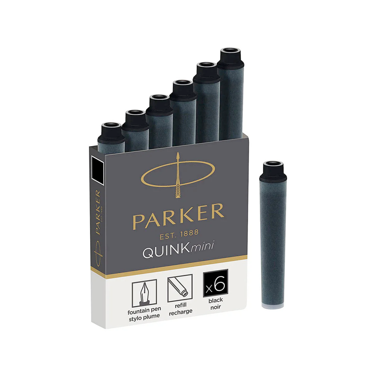 Pack 6 Cartuchos de Tinta para Pluma Quink Mini 1