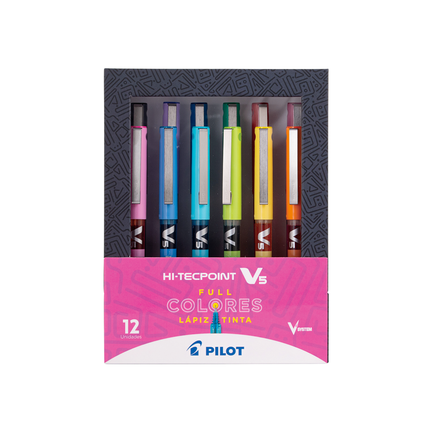 Set Lápices Tinta Hi-tecpoint V5 12 Colores 3