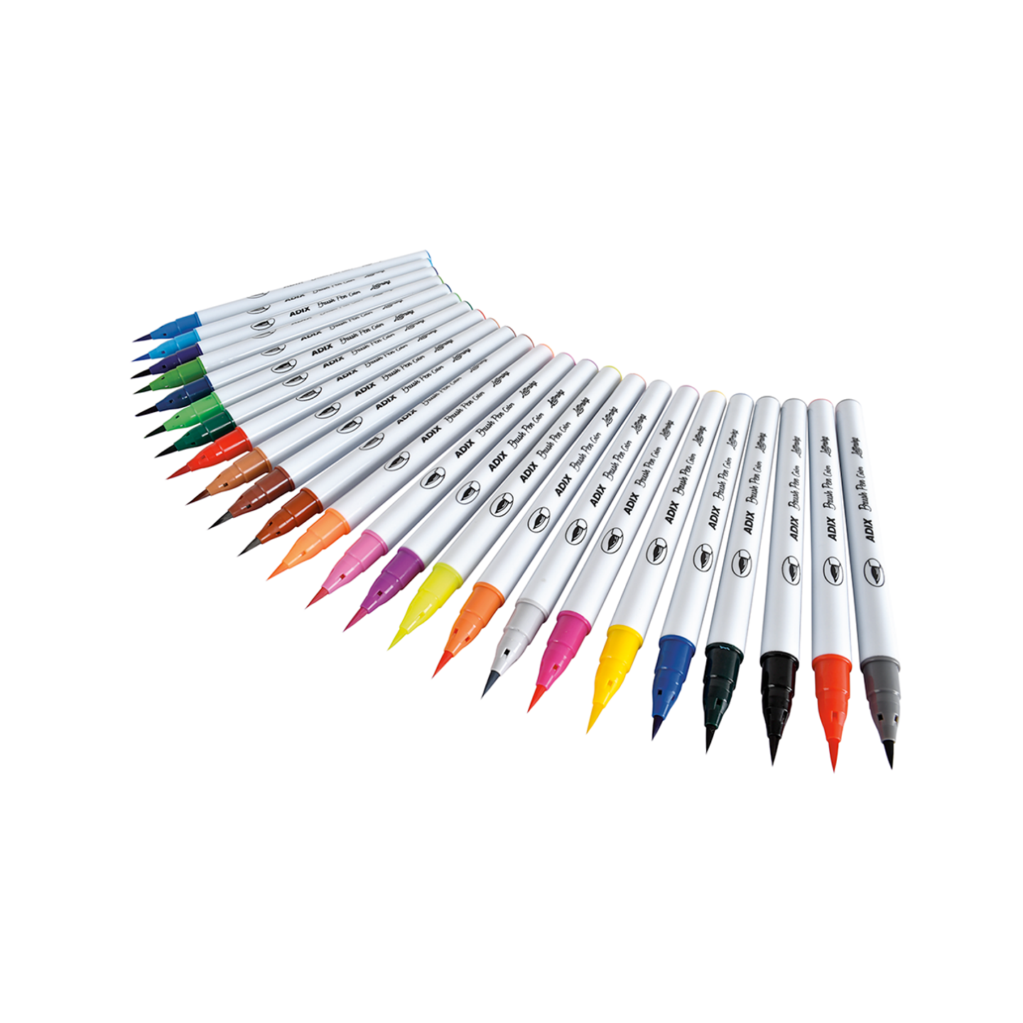 Brush Pen Caja Con Broche 24 Colores Adix 2