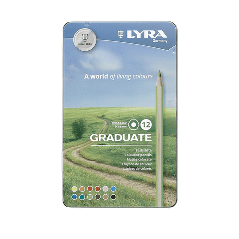 Lápices de Colores Lyra Graduate 12 Colores En Lata