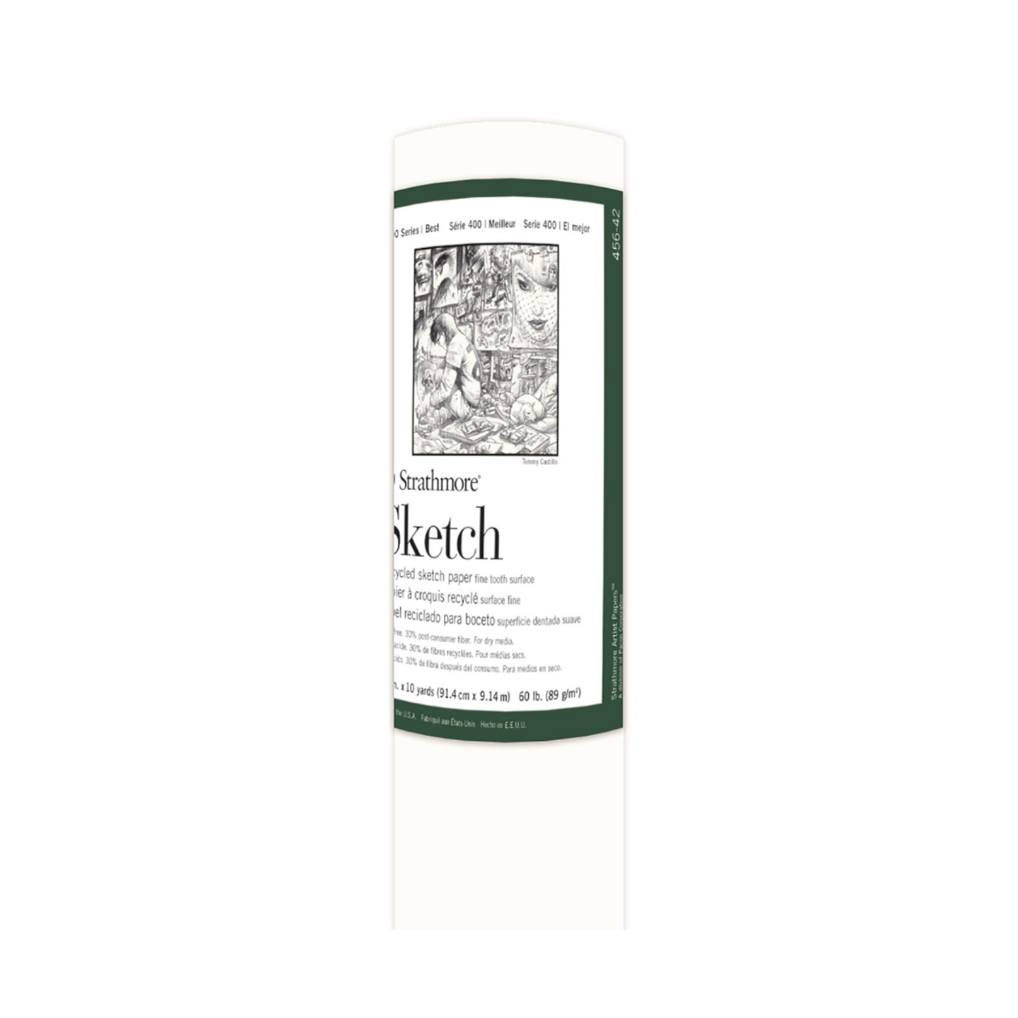 Rollo Papel Dibujo Strathmore Sketch Serie 400 Reciclado 89gr 0.914x9.14 mt 1