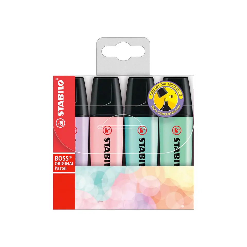 Set de 4 Destacadores Stabilo Boss Original Pastel  1