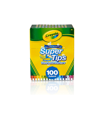  Crayola Super Tips - Set 100 Plumones Lavables