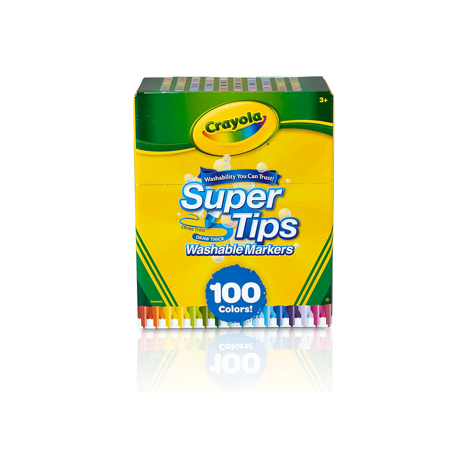  Crayola Super Tips - Set 100 Plumones Lavables 1