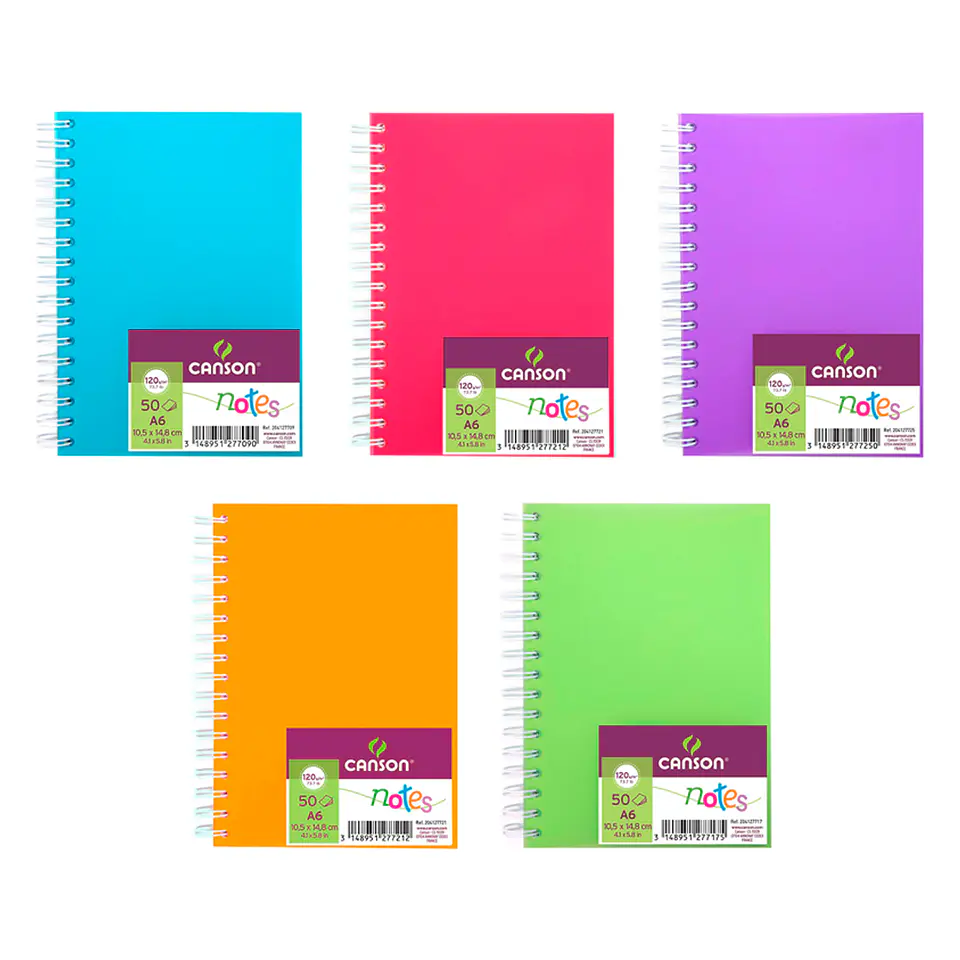 Canson Notes A6 120Grs 50Hjs - Distintos Colores 1