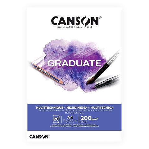 Pad Canson Mix Media A4 200 g/m2