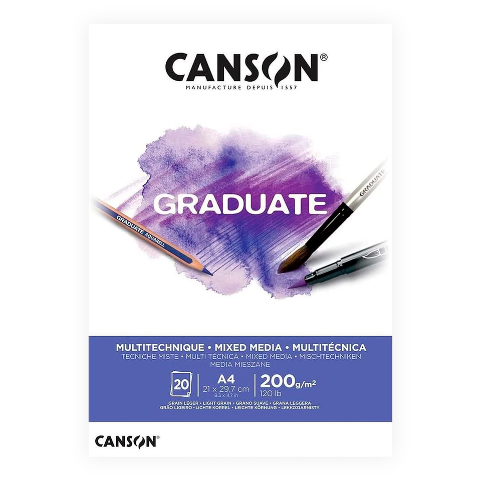 Pad Canson Mix Media A4 200 g/m2 1