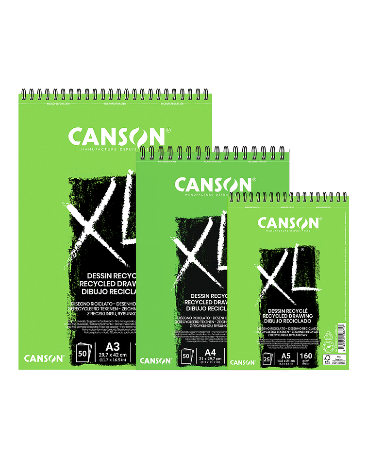 Canson XL Dessing Recycle Croquera 160Grs - Distintas Medida