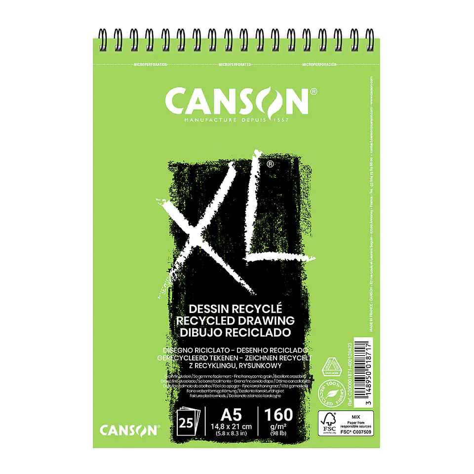 Canson XL Dessing Recycle Croquera 160Grs - Distintas Medida 2