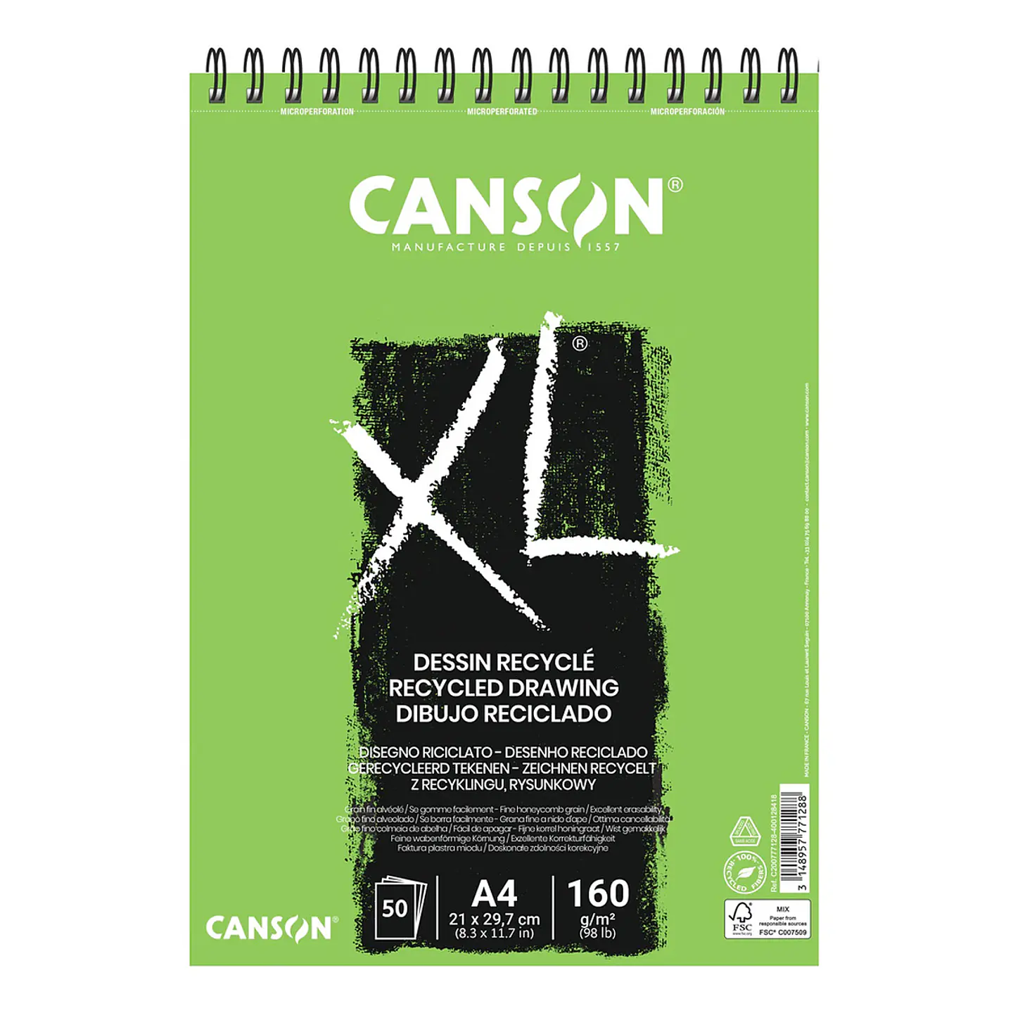 Canson XL Dessing Recycle Croquera 160Grs - Distintas Medida 3