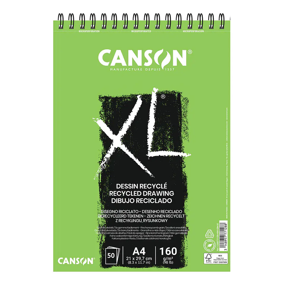 Canson XL Dessing Recycle Croquera 160Grs - Distintas Medida 3