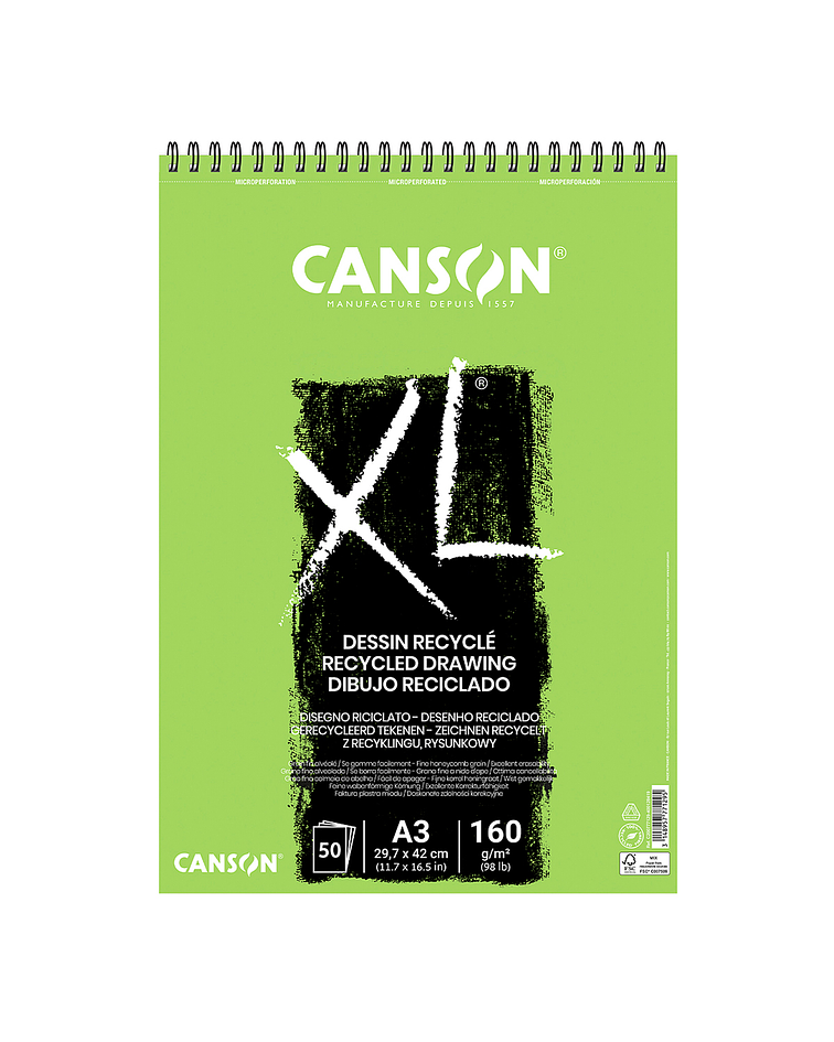 Canson XL Dessing Recycle Croquera 160Grs - Distintas Medida