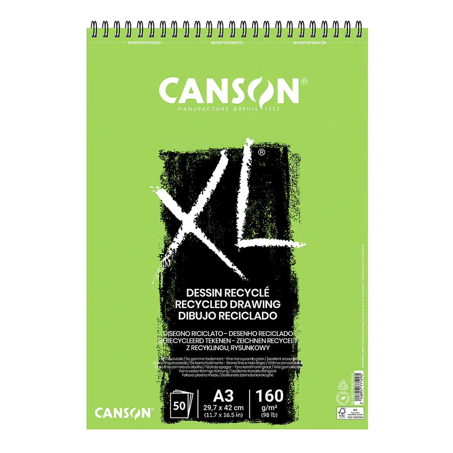 Canson XL Dessing Recycle Croquera 160Grs - Distintas Medida 4