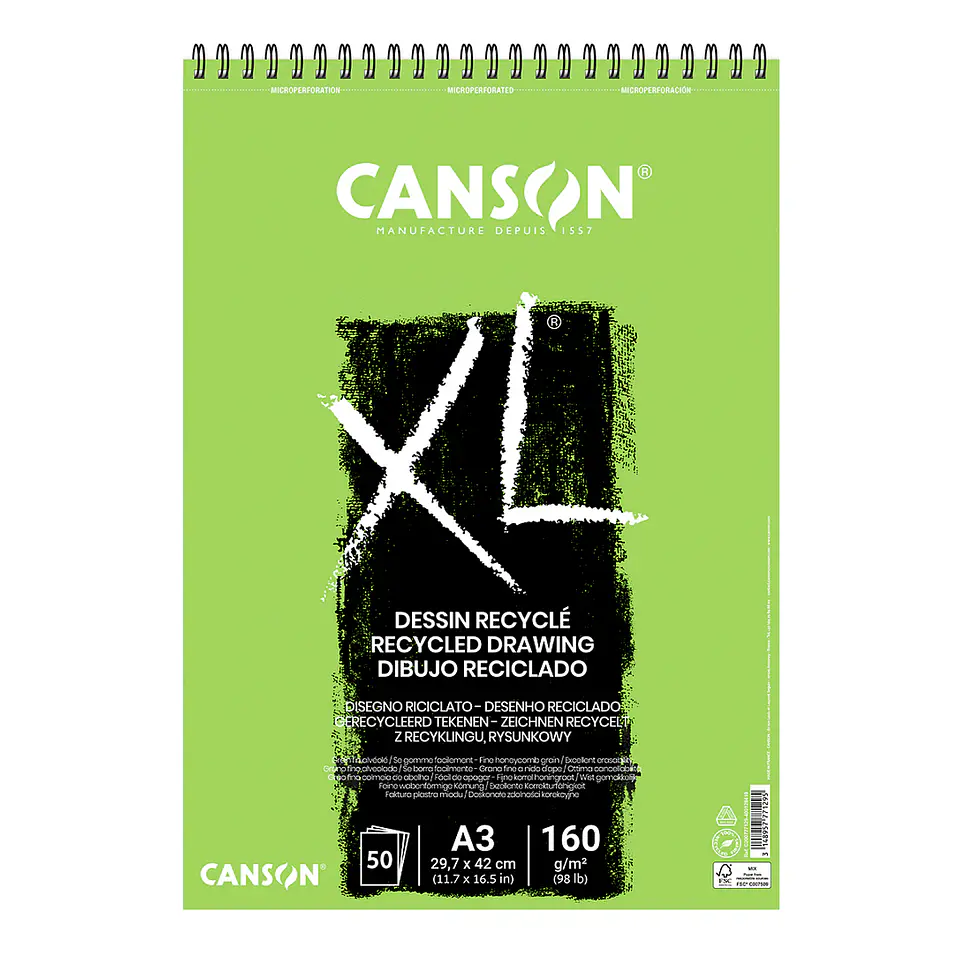 Canson XL Dessing Recycle Croquera 160Grs - Distintas Medida 4