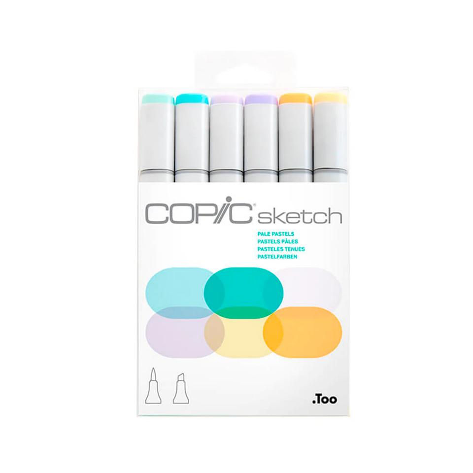Set 6 Marcadores Pale Pastels - Copic Sketch 1