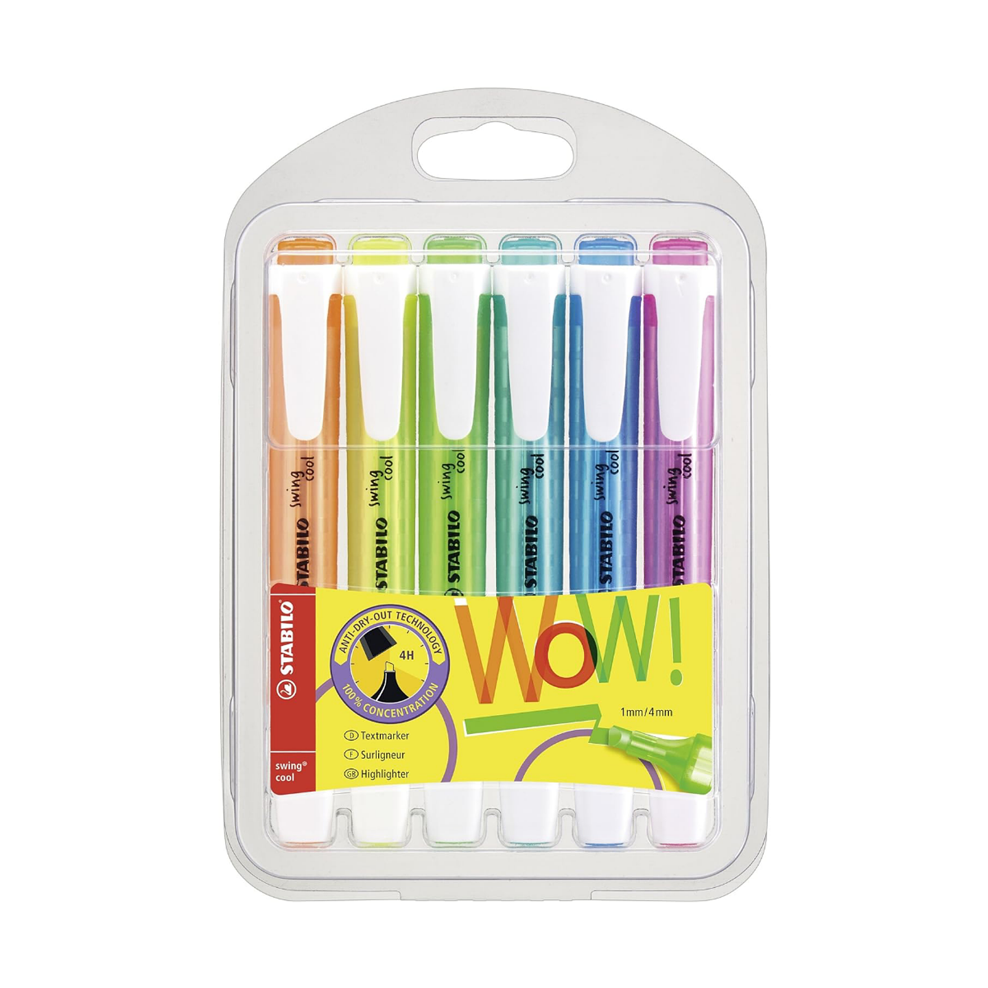 Destacador Stabilo Swing Cool Neon 6 Colores 1