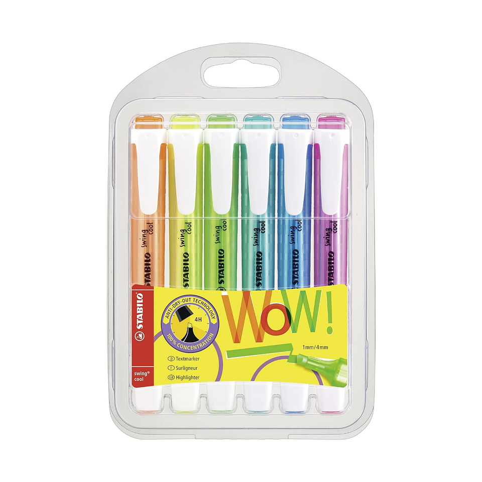 Destacador Stabilo Swing Cool Neon 6 Colores 1