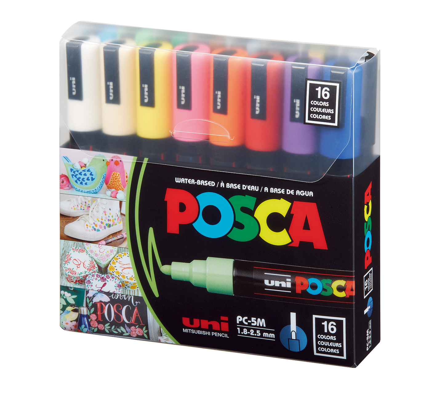 Set Marcador Posca 5m - 16 Colores 1