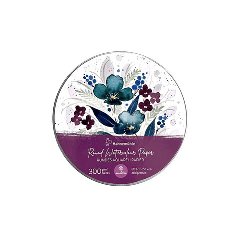 Papel Acuarela Redondo Hahnemuhle 30hj 13cm 100% Algodón