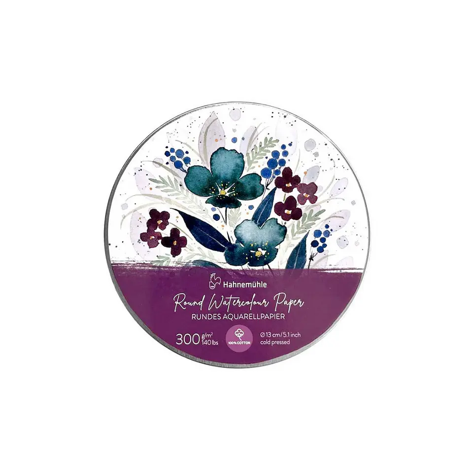 Papel Acuarela Redondo Hahnemuhle 30hj 13cm 100% Algodón 1