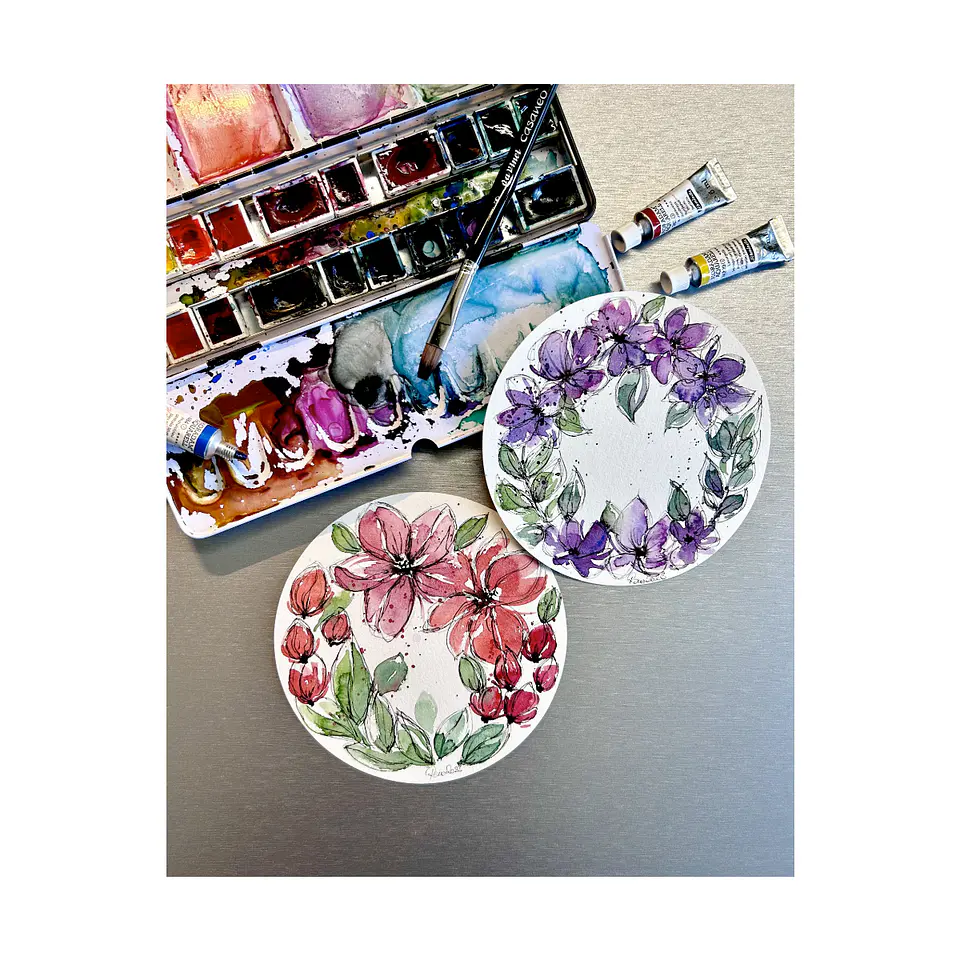 Papel Acuarela Redondo Hahnemuhle 30hj 13cm 100% Algodón 2