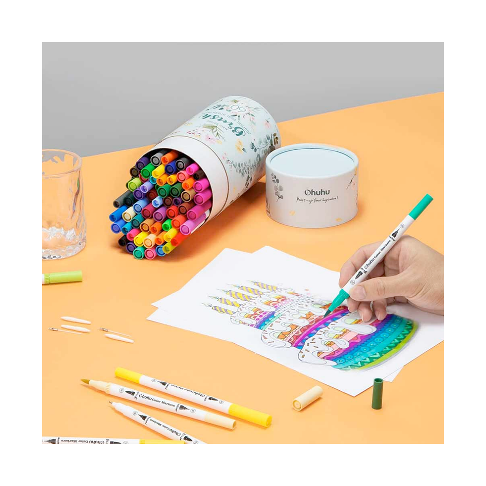 Ohuhu Maui 60 Marcadores a Base de Agua 2